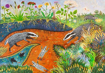 Serviço de limpeza, 2019 (acrílico) de Anna Pugh