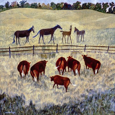 Curva de aprendizagem, 2005 (acrílico) de Anna Pugh