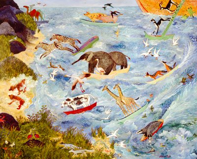 Deixando a Arca, 2008 (acrílico) de Anna Pugh
