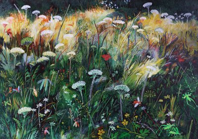 Prado noturno, 2022 (acrílico sobre cartão) de Anna Pugh