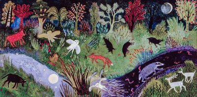 A Hora da Meia-Noite, 2002 (acrílico) de Anna Pugh