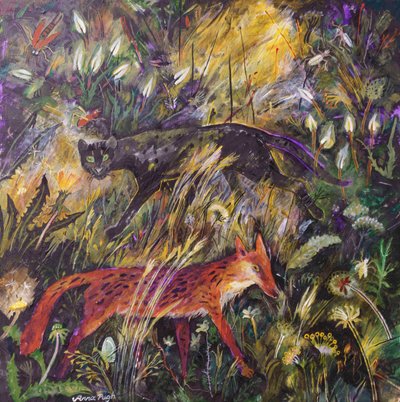 A Pantera e a Raposa, 2023 (acrílico) de Anna Pugh