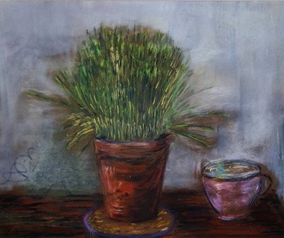 Hortelã-dos-gatos (pastel sobre papel) de Anna de Noailles