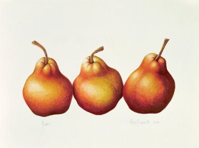 Peras, 2000 (wc no papel) de Annabel Barrett