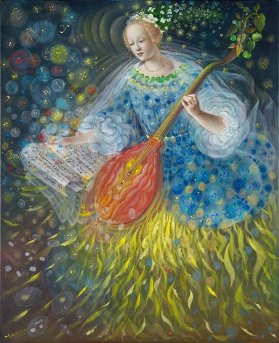 Poiesis-II: Ciência, 2014 (óleo sobre linho belga) de Annael Anelia Pavlova