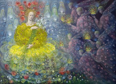 Rainha das Flores, 2018 (óleo sobre linho belga) de Annael Anelia Pavlova