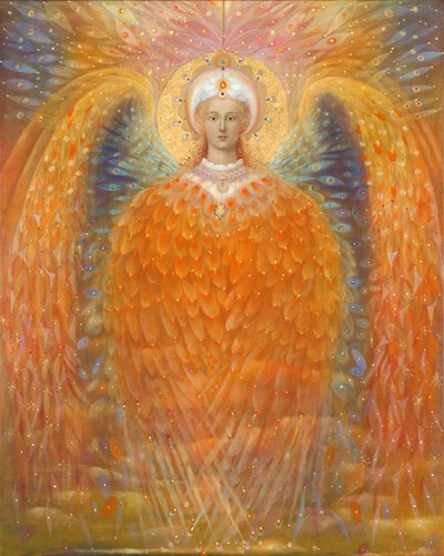 O Anjo da Justiça, 2010 (óleo e folha de ouro sobre linho belga) de Annael Anelia Pavlova