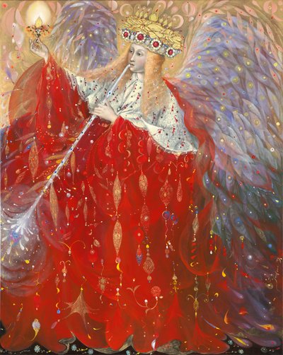 O Anjo da Vida, 2009 (óleo e folha de ouro sobre linho belga) de Annael Anelia Pavlova