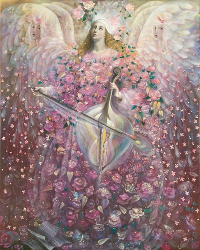O Anjo do Amor, 2010 (óleo e folha de ouro sobre linho belga) de Annael Anelia Pavlova