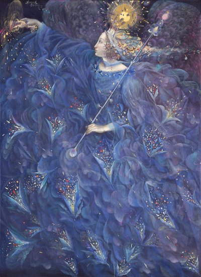 O Anjo do Poder, 2010 (óleo e folha de ouro sobre linho belga) de Annael Anelia Pavlova