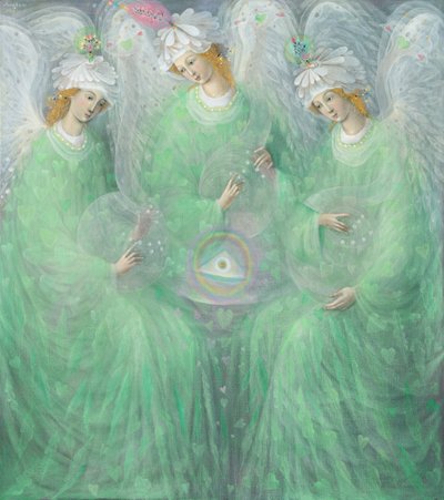 As Revelações da primavera (díptico), painel da esquerda, 2012 (óleo sobre linho belga) de Annael Anelia Pavlova