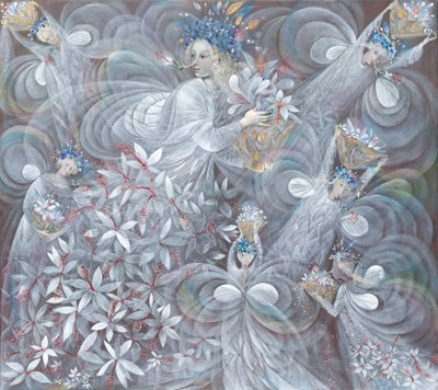 O hibisco branco, 2009 (óleo sobre linho belga) de Annael Anelia Pavlova