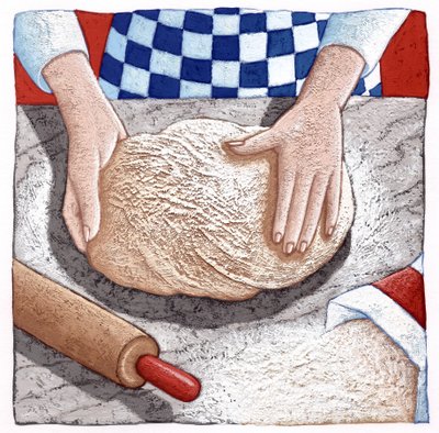Preparação da massa de Annalisa Morrocco