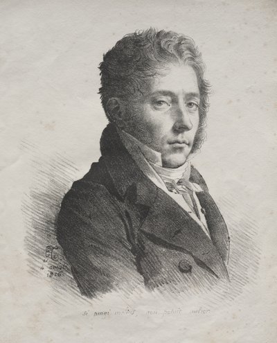 Coleção de ensaios litográficos: Retrato de MR. Coupin de La Couperie de Anne-Louis Girodet de Roucy-Trioson