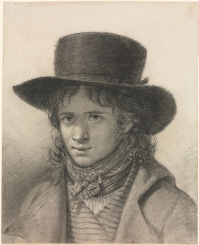 Autorretrato de chapéu de Anne-Louis Girodet de Roucy-Trioson
