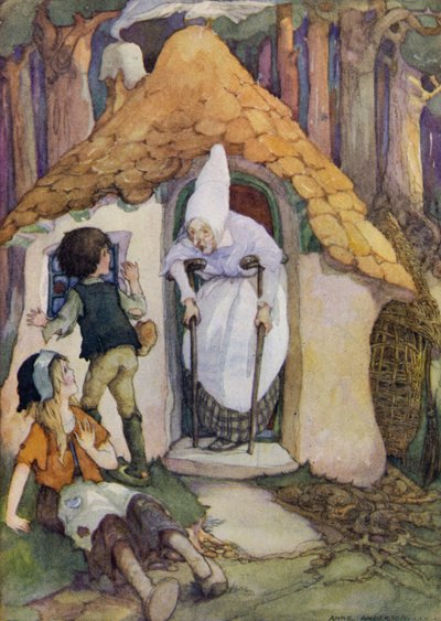 Hansel e Grethel (cor litho) de Anne (after) Anderson