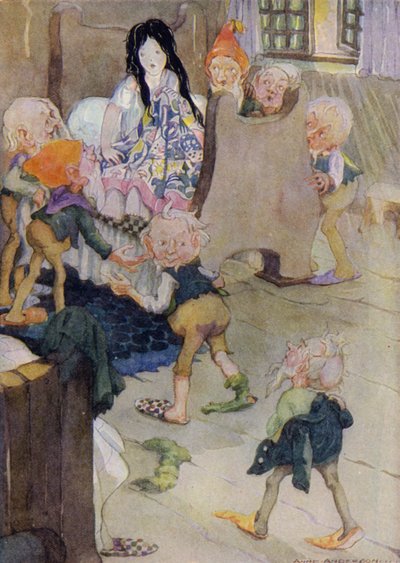 Pequena Branca de Neve (cor litho) de Anne (after) Anderson