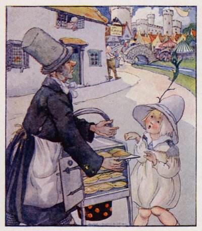Rima de berçário: Simple Simon Met A Pie-Man (cor litho) de Anne (after) Anderson