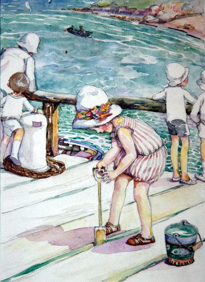 Como Evangeline Lost Her Spade, 1929 (wc no papel) de Anne Anderson