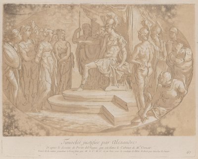 Alexandre, o Grande, libertando Timoclea, frous bea..., ca. 1729-40 de Anne Claude Philippe de