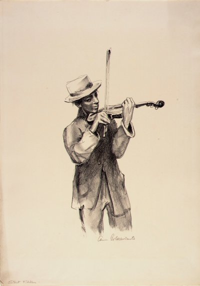 Violinista de rua de Anne Goldthwaite