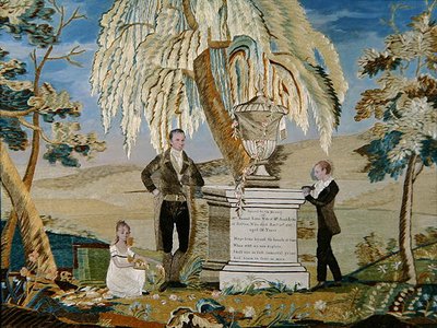 Quadro de luto (seda e aguarela sobre seda) de Anne Kuhn