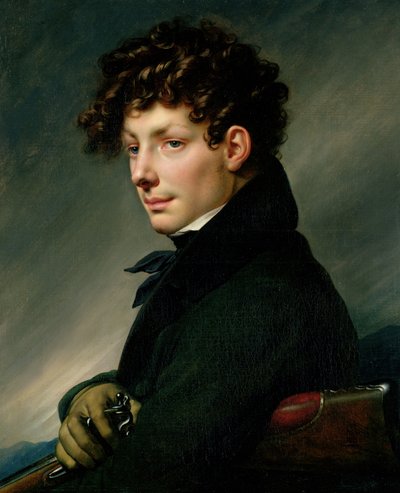 Retrato de um jovem como um caçador, 1811 de Anne Louis Girodet de Roucy Trioson