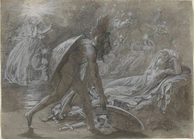 Fingal em luto sobre o corpo de Malvina, de Berrathon de Ossian de Anne-Louis Girodet de Roussy-Trioson