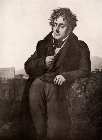 François-Rene, vice-presidente de Chateaubriand, escritor e diplomata francês, início do século XIX. de Anne-Louis Girodet de Roussy-Trioson