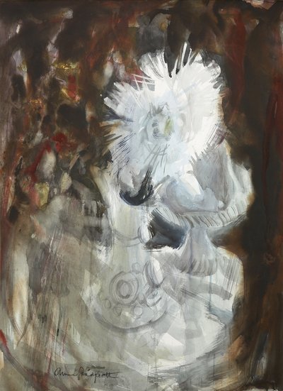 O Crisântemo Branco, c.1961 (aguarela e carvão) de Anne Redpath