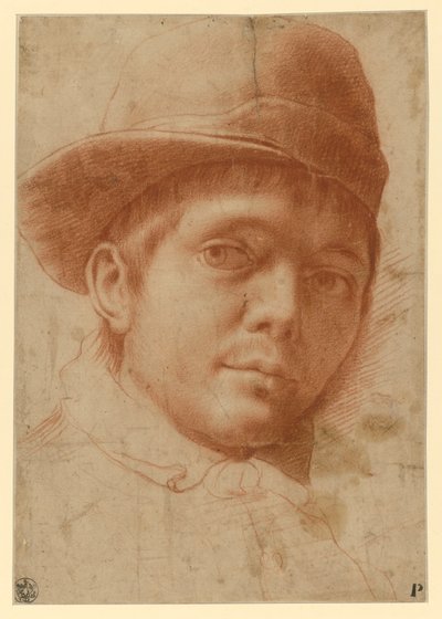 Retrato de um jovem com boné de Annibale Carracci