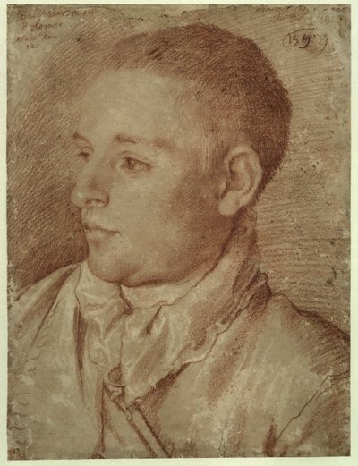 Carracci - Retrato de Baldassare Aloisi, chamado Galanino, 1589-1590 de Annibale Carracci
