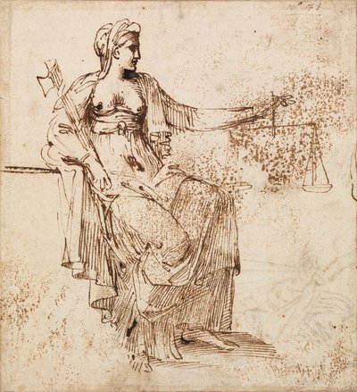 Carracci - Justiça, RCIN 902146 de Annibale Carracci