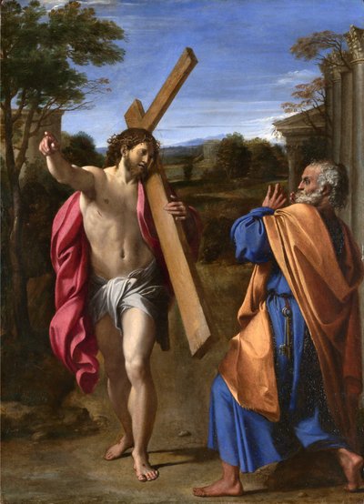 Cristo Aparecendo a São Pedro na Via Ápia de Annibale Carracci