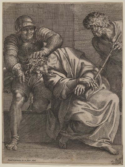 Cristo coroado de espinhos de Annibale Carracci