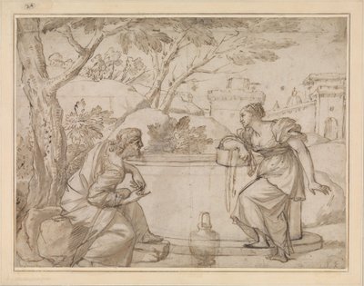 Cristo e a Samaritana de Annibale Carracci