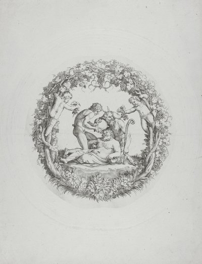 Bêbado Silenus (o "Tazza Farnese") de Annibale Carracci