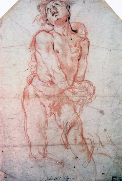 Figura Estudo, 1560-1609 de Annibale Carracci