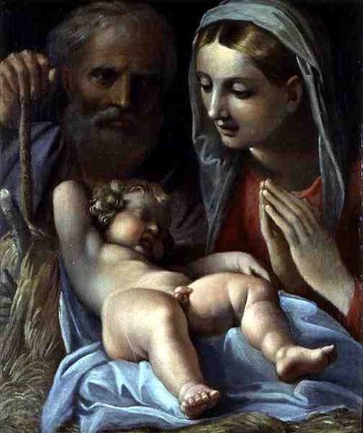 Sagrada Família (óleo sobre tela) de Annibale Carracci