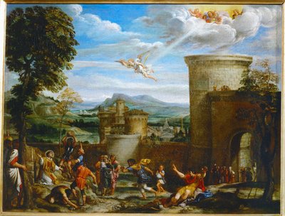 La lapidation de Saint Etienne - A lapidação de Santo Estêvão ... de Annibale Carracci