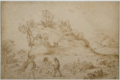 Paisagem e figuras de Annibale Carracci