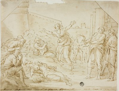 Lamentando o Corpo de Santo Estêvão de Annibale Carracci