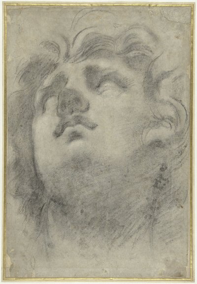 Olhando a cabeça de um tritão de Annibale Carracci