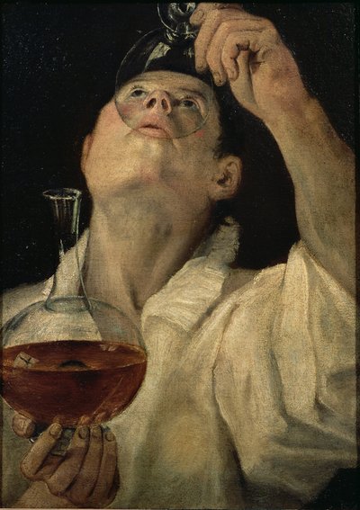 Retrato de um homem bebendo, c.1581-4 de Annibale Carracci