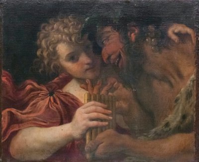 Satyr e pastor de Annibale Carracci