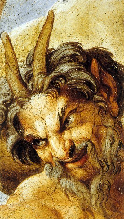 Satyre no Palácio Farnese em Roma (mural) de Annibale Carracci