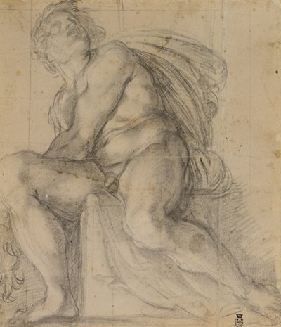 Estudo para um ignudo de Annibale Carracci