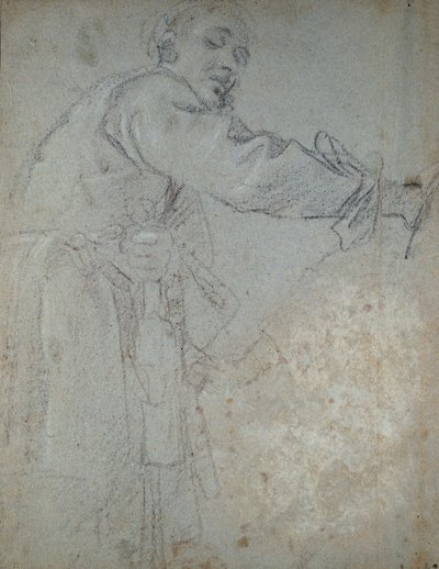 Estudo de uma figura masculina drapeada, 1580-1609 de Annibale Carracci