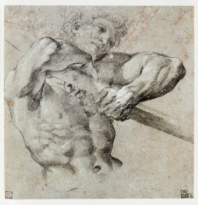 Estudo de uma figura masculina ... de Annibale Carracci