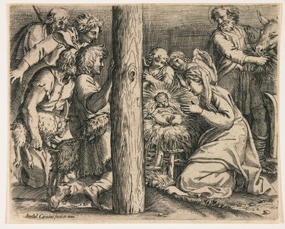 A Adoração dos Pastores de Annibale Carracci